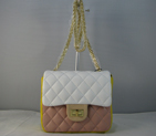 Chanel Multicolor lambskin leather Flap Bag with Gold chain A115MG