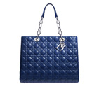 Large blue leather 'Dior Soft' shopping bag CAL44956 M578