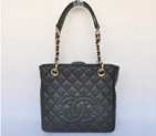 Chanel A50994 Black Medium Shopping Bags Gold Hardware A50994