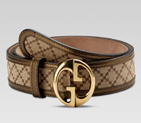 belt with double G buckle 245884 FXOBT 8555