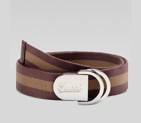 belt with engraved gucci script logo and D ring bu 189812 H90WN 8455