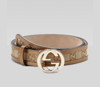 belt with interlocking G buckle 114874 FN92G 9752
