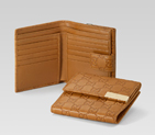 flap french wallet with gucci trademark engraved metal plate
