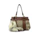 'smilla' medium top handle bag with removable fur 269925 ANGAT 9532