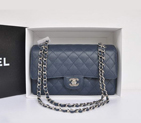 Chanel A1112 Flap Bag Original Cannage Leather Blue