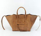 Celine Luggage Phantom Square Bags Crocodile Leather 80078 Camel 80078