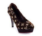 lousi vutton shoes with coffee