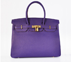 Hermes Birkin 35CM togo leather in Iris Purple with Gold hardware