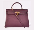 Hermes kelly 35CM Purpel togo leather(Gold)