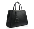 Fendi 2Jours Original Leather Tote Bag F2552M Black