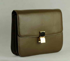 Celine Classic Leather Shoulder Flap Bag 80088 Apricot