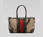 'vintage web' medium top handle bag with web detai 257341 FWCZG 9791