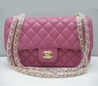 Chanel plum color with gold chain