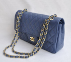 Chanel 2.55 Quilted Flap Bag 1112 Light Blue with Gold Hardware