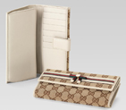continental wallet with web bow and interlocking G detail 256933 FFKPG 8420