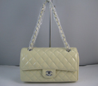 Chanel beige color with Silver chain