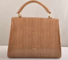 Miu Miu Tote Handbags Snake Veins 7430 Coffee 7430