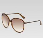 large round frame sunglasses with gucci logo and s