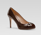 'new hollywood' mid heel open-toe platform pump with horsebit detail 257886 AMJ00 2140