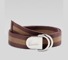 belt with engraved gucci script logo and D ring bu 189812 H90WN 8455