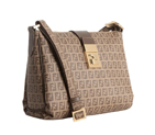 tobacco zucchino spalmati clasp detail shoulder bag 8BT193
