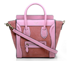 Celine Luggage Nano Bag Original Suede&Calf Leather Pink 3309