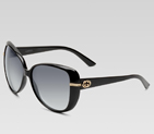 medium round frame sunglasses with GG detail on te
