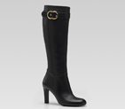 'ride' mid heel boot with double G ornament 270204 A8800 1000