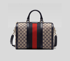 'vintage web' medium boston bag with signature web 247205 FWCZG 4080