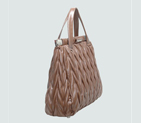 Miu Miu Tote Matelasse Nappa Leather Handbags 90282 Coffee 90282