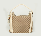 'bella' large hobo with woven leather bow, bamboo 269947 A7M0G 8420