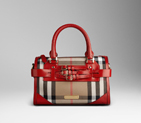 CHECK LEATHER BOWLING BAG 38061121