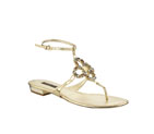LOOK AT ME!THONG IN METALLIC CALF LEATHER XQNT1AMC