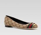'interlocking' ballerina with interlocking G ornam 247122 FAF60 9760