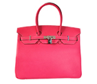 Hermes Birkin 35CM Palm stripes leather in Peach with Silver hardware H35PSPS