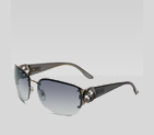 small rimless sunglasses with GG logo on temple