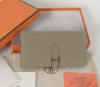 Hermes 2 fold wallet clemence leather in Dark Grey H2WLSDG
