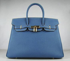 35CM Middle Blue Cowhells Stripe (gold) HBK35MBCSG02