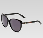medium cat eye frame sunglasses with GG detail and