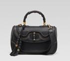 'new bamboo' large top handle bag with hand stitch 263959 ANG0G 1000