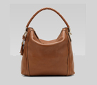 'bella' large hobo with woven leather bow, bamboo 269947 A7M0G 2535