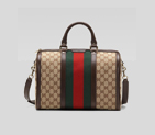 'vintage web' medium boston bag with signature web 247205 FWCZG 9791