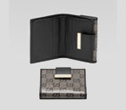mini flap french wallet with engraved GG pattern d