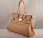 Miu Miu Calf Leather Tote Bags 90331 Apricot 90331
