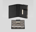 mini flap french wallet with engraved GG pattern d