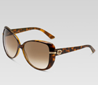 large rectangle frame sunglasses with GG detail on