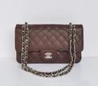 Chanel 2.55 Double Flap Bag Brown with Silver Hardware