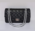 Chanel Classic Quilted Flap Bag 1113 Black Silver