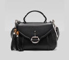 'techno horsebit' medium top handle bag with horse 246595 A7M0N 1000