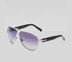 large aviator frame sunglasses with gucci logo on